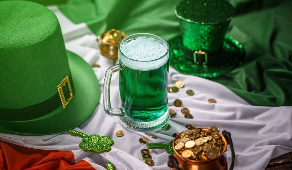 Green hat and gold coins - St. Patrick's Day